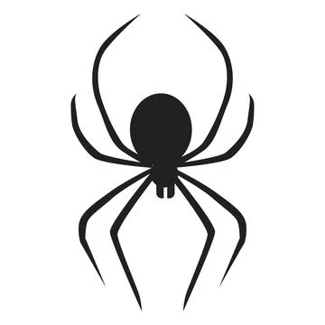 Death spider icon, simple style Stock Illustration
