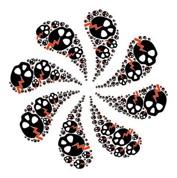 Death Strike Icon Twirl Spin Stock Illustration