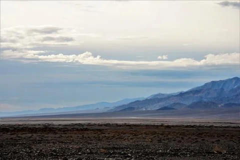 Death Valley , CA Mountain Range Stock Photos