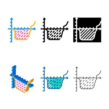 Death valley color icon vector mix Stock Illustration