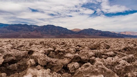 Death Valley National Park The Devil's Golfcourse Timelapse Stock-Footage 82221284
