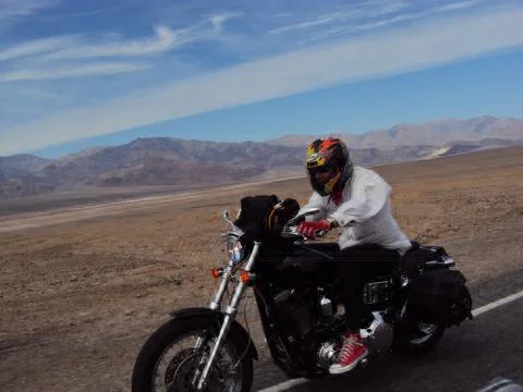 Death Valley Rider Stock Photos