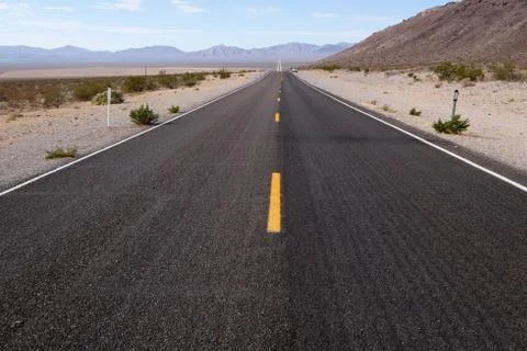 Death valley road Stock Photos