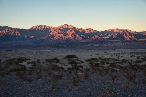 Death Valley &amp; Sunset Stock Photos