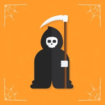 Death vector halloween icon Stock Illustration