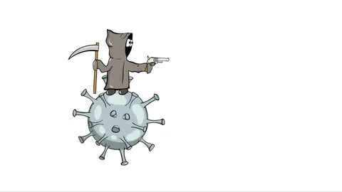 Death on virus microbe white Stock Footage 128512771