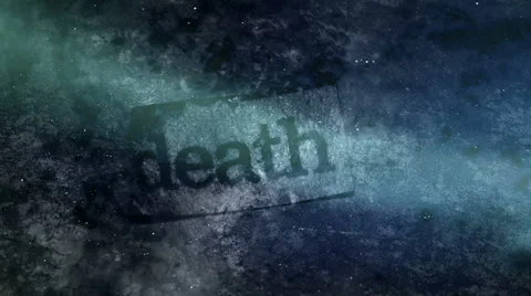 Death word non looping backdrop Stock Footage 38840935