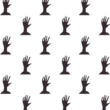 Death zombie hands pattern background 库存插图