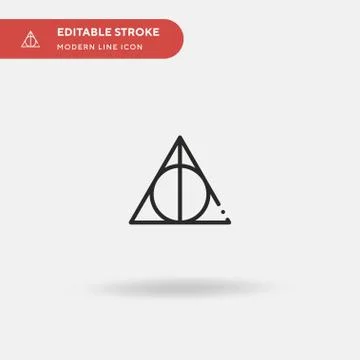 Deathly Hallows Simple vector icon. Illustration symbol design template for w Stock Illustration
