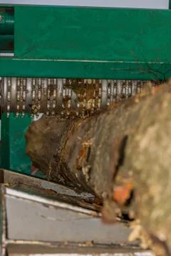 Debarking machine Stock Photos