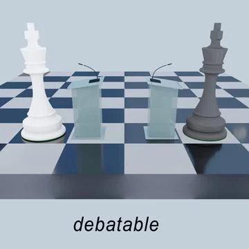 Debatable - political concept Illustration