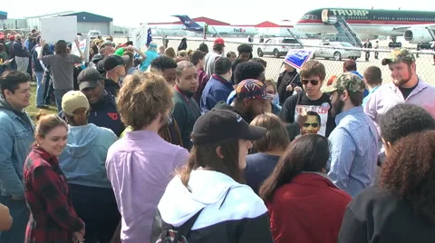 Debate between Trump supporters and protesters Stock Footage 61211355