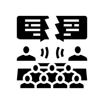 Debate candidates glyph icon vector illustration Stock Illustration