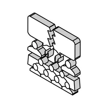 Debate candidates isometric icon vector illustration Stock-Illustration