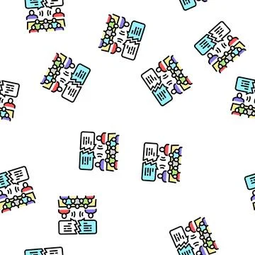 Debate candidates vector seamless pattern Stock Illustration