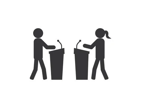 Debate, communication, discussion icon. Vector illustration. Stock Illustration