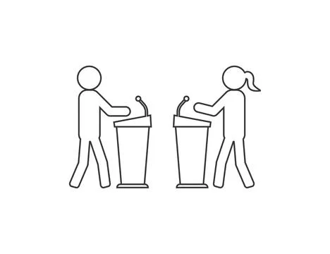 Debate, communication, discussion icon. Vector illustration. Stock Illustration