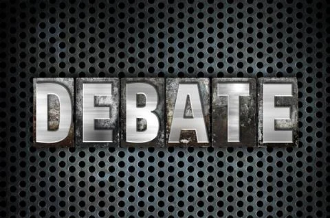 Debate Concept Metal Letterpress Type Stock Illustration