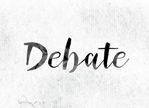 Debate Concept Painted in Ink Stock Illustration