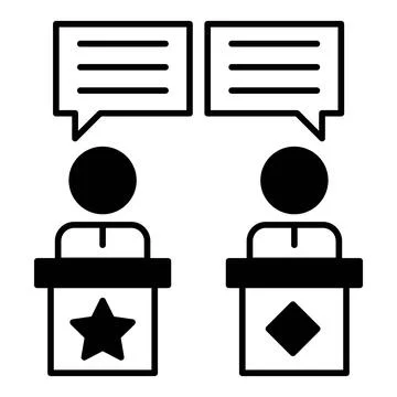 Debate Dualtone Icon Stock Illustration