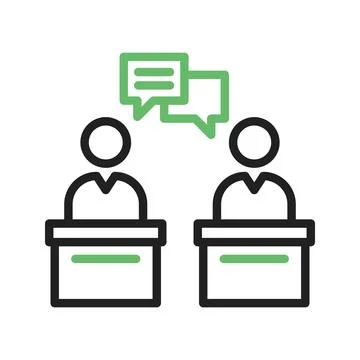 Debate icon vector image. Stock Illustration