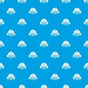 Debate pattern vector seamless blue 库存插图