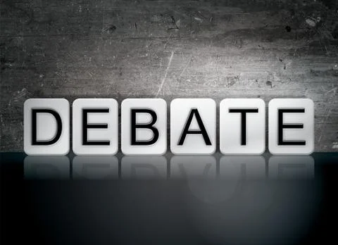 Debate Tiled Letters Concept and Theme Stock Illustration