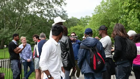Debates in Speakers' Corner. Stock Footage 157184708