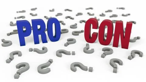 Debating the Pros and Cons. Stock Illustration
