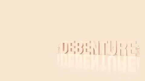 The Debenture text for Business concept 3d rendering. Stock Illustration