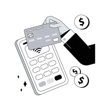 Debit card abstract concept vector illustration. Stock Illustration