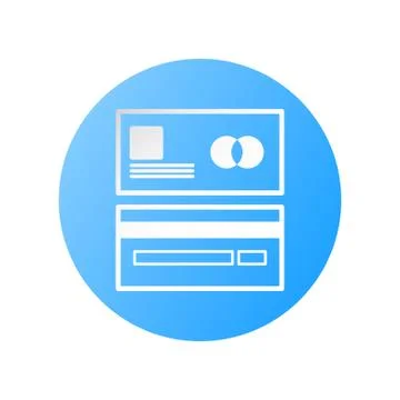 Debit card icon design. Vector illustration isolated on white background. Stock Illustration