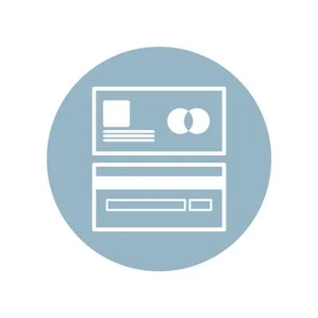 Debit card icon design. Vector illustration isolated on white background. Stock Illustration