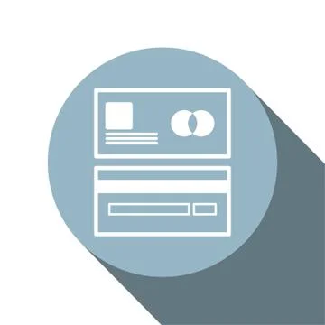 Debit card icon design. Vector illustration isolated on white background. Stock-Illustration