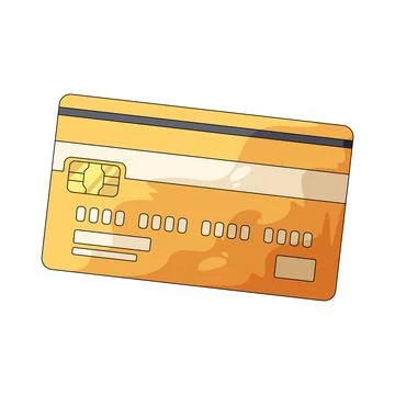 Debit card illustration 库存插图