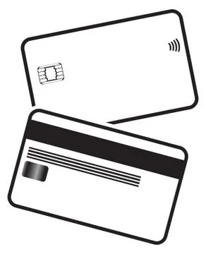 Debit Card Silhouettes 스톡 일러스트