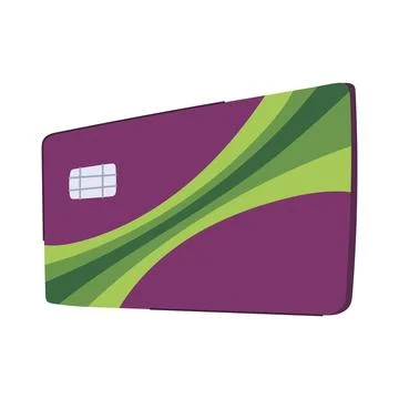 Debit credit card cartoon vector illustration Stock Illustration