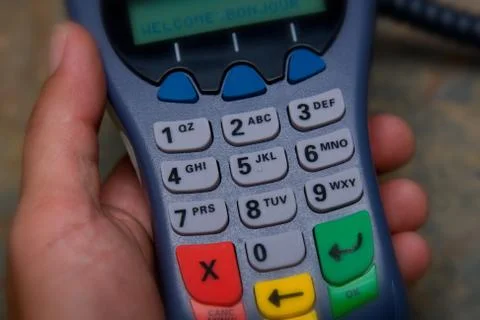 Debit machine Stock Photos