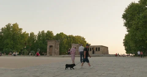 Debod Temple in Madrid 11 Video stock 204015678