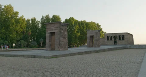 Debod Temple in Madrid 4 Video stock 204019429