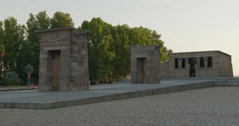 Debod Temple in Madrid 5 Video stock 204018695