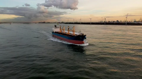 Debouchment of the river Maas Video stock 101894336