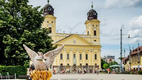Debrecen Downtown Timelapse Stock Footage 77589326