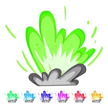Debris explosion effect cartoon vector graphic 스톡 일러스트