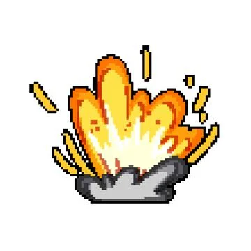 Debris explosion effect pixel art vector illustration イラスト素材