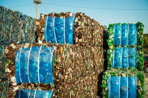 Debris pile for processing in the plant Stock Photos