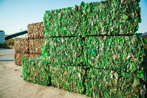 Debris pile for processing in the plant Stock Photos