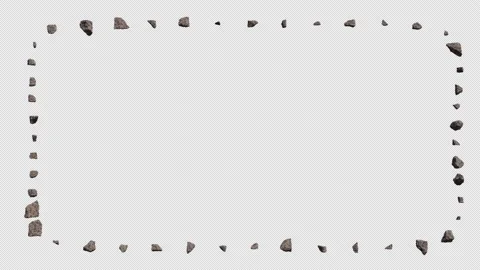Debris Rock Frame looping with Alpha channel Stock Footage 237361805