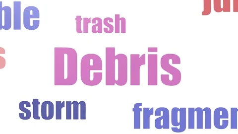 Debris Tag Cloud Animated Isolated On White Stock Footage 107237311