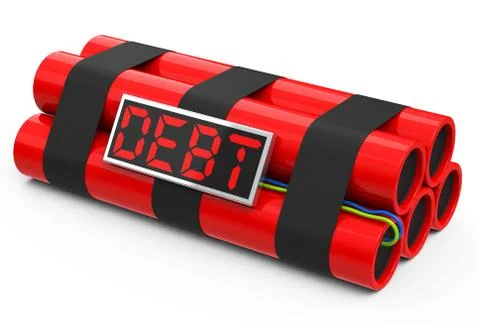 The debt bomb Stock Illustration